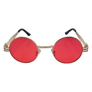 6146 | Red Steampunk Circle Sunglasses